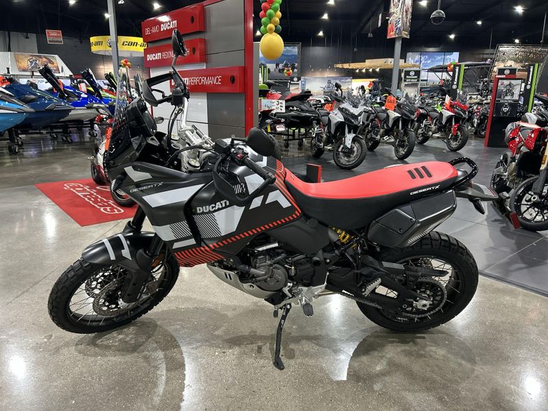 2024 Ducati Desertx  in a R22 LIVERY exterior color. Del Amo Motorsports of Redondo Beach (424) 390-7811 delamomotorsports.com 