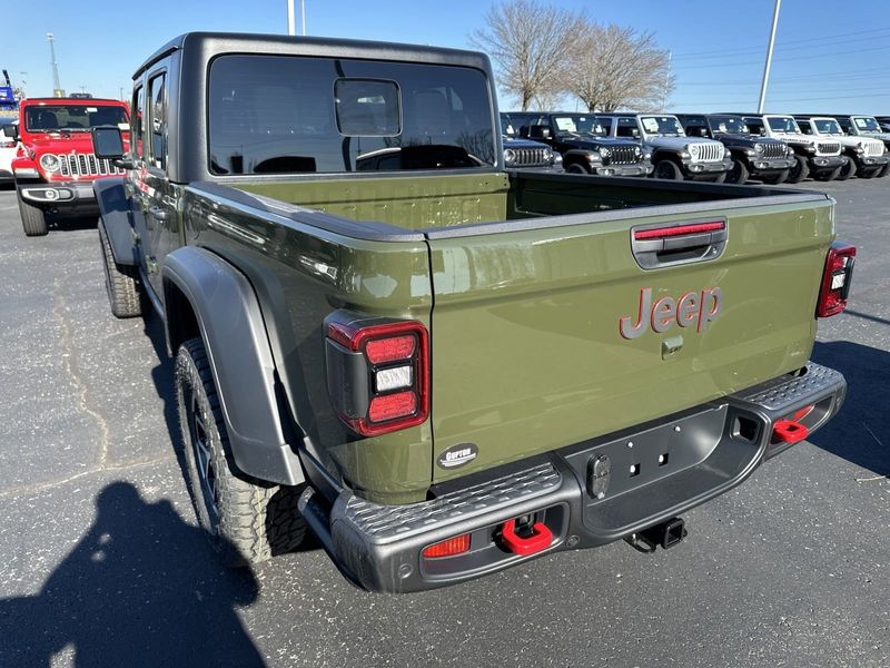 2024 Jeep Gladiator Rubicon 4x4 in a Sarge Green Clear Coat exterior color. Gupton Motors Inc 615-384-2886 guptonmotors.com 
