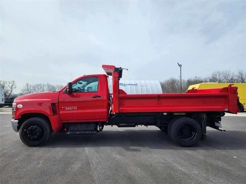 2023 Chevrolet Silverado 4500HD Work Truck in a Red exterior color and Dark Ash Seats With Jet Black Interior Accentsinterior. Raymond Auto Group 888-703-9950 raymonddeals.com 