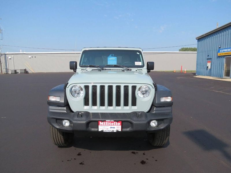 2023 Jeep Wrangler 2-door Sport S 4x4 in a Earl Clear Coat exterior color and Blackinterior. Militello Motors ​507-200-4344 militellomotors.net 