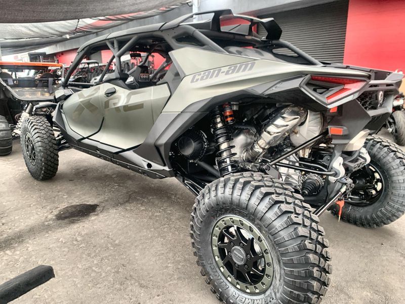 New 2027 Can-Am MAVERICK R MAX X RC WITH SMART-SHOX 999T DCT  in a LOFT GREEN SATIN exterior color. Del Amo Motorsports of San Diego (619) 927-8474 delamomotorsports.com 