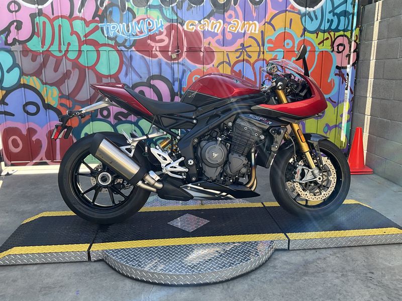 2023 Triumph SPEED TRIPLE RR in a RED HOPPER exterior color. BMW Motorcycles of Modesto 209-524-2955 bmwmotorcyclesofmodesto.com 
