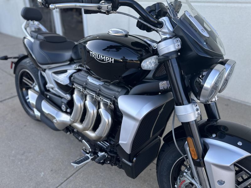 2024 Triumph ROCKET 3 GT in a SAPPHIRE BLACK exterior color. Cross Country Powersports 732-491-2900 crosscountrypowersports.com 