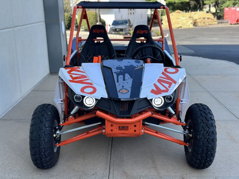 2024 KAYO S200  in a WHITE / ORANGE exterior color. Cross Country Powersports 732-491-2900 crosscountrypowersports.com 