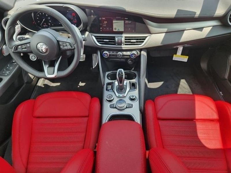 2024 Alfa Romeo Giulia Veloce Rwd in a Vulcano Black Metallic exterior color and Blackinterior. Northside Alfa Romeo of Houston 281-475-4549 alfaromeousaofnorthhouston.com 