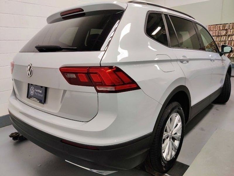 2019 Volkswagen Tiguan S 4-Motion AWD w/Driver Asst in a White Silver Metallic exterior color and Storm Grayinterior. Schmelz Countryside SAAB (888) 558-1064 stpaulsaab.com 