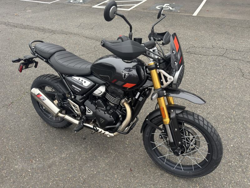 2026 Triumph Scrambler 400 XC - STORM GREY - WITH CUSTOM EXHAUST