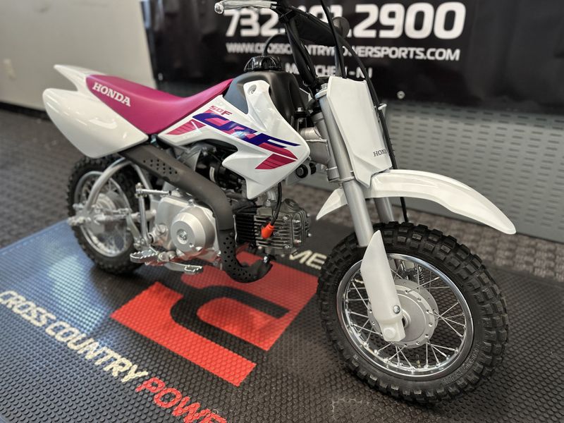 2024 Honda CRF50F in a WHITE exterior color. Cross Country Powersports 732-491-2900 crosscountrypowersports.com 