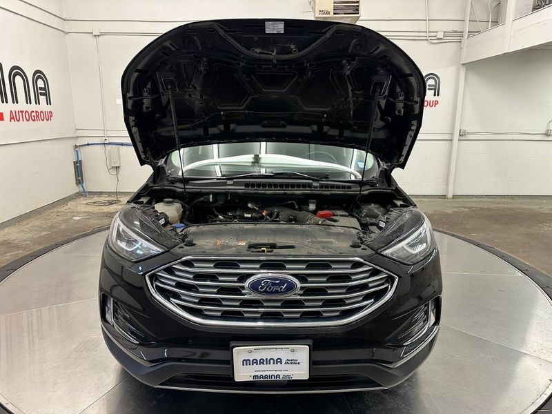 2020 Ford Edge SEL in a Agate Black exterior color and Ebonyinterior. Marina Auto Group (855) 564-8688 marinaautogroup.com 