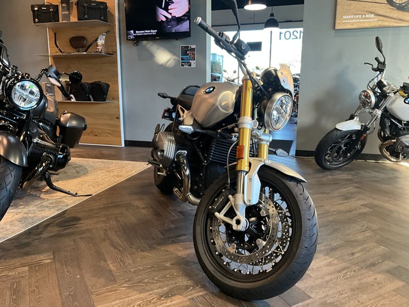 2023 BMW R NINET in a 719 Aluminum exterior color. BMW Motorcycles of Modesto 209-524-2955 bmwmotorcyclesofmodesto.com 