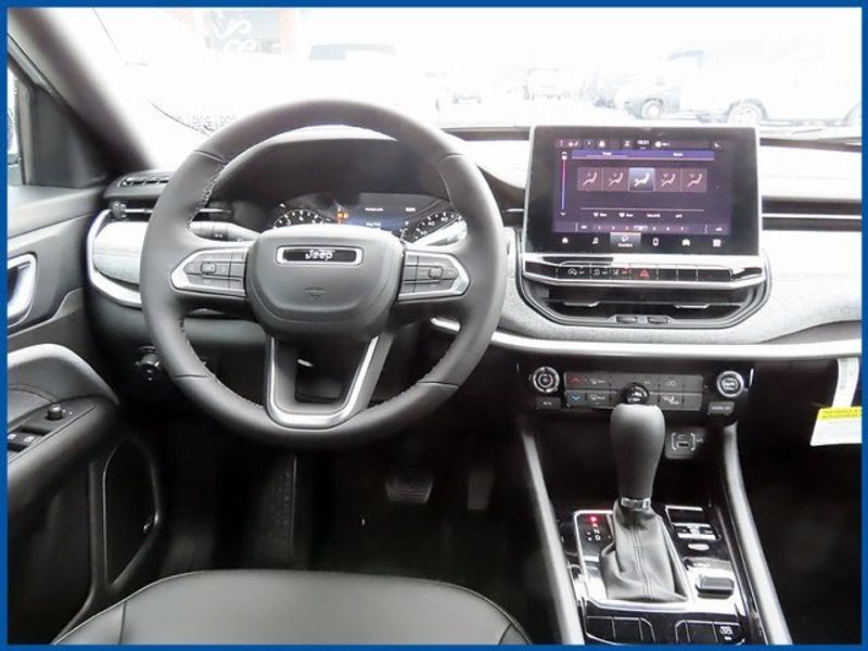 2024 Jeep Compass Latitude Lux in a Bright White Clear Coat exterior color and Blackinterior. Papas Jeep Ram In New Britain, CT 860-356-0523 papasjeepram.com 