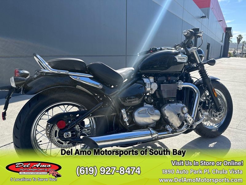 2024 Triumph BONNEVILLE SPEEDMASTER  in a JET BLACK exterior color. Del Amo Motorsports of South Bay (619) 547-1937 delamomotorsports.com 