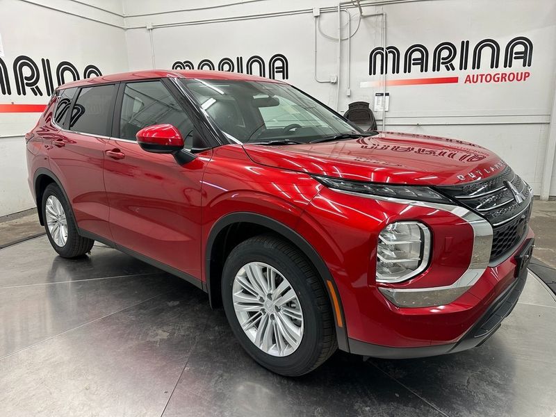 2024 Mitsubishi Outlander ES in a Red Diamond exterior color and Blackinterior. Marina Auto Group (855) 564-8688 marinaautogroup.com 