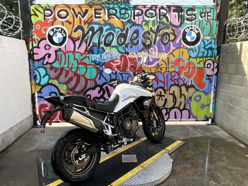 2023 Triumph TIGER 900 GT PRO in a Pure White exterior color. BMW Motorcycles of Modesto 209-524-2955 bmwmotorcyclesofmodesto.com 