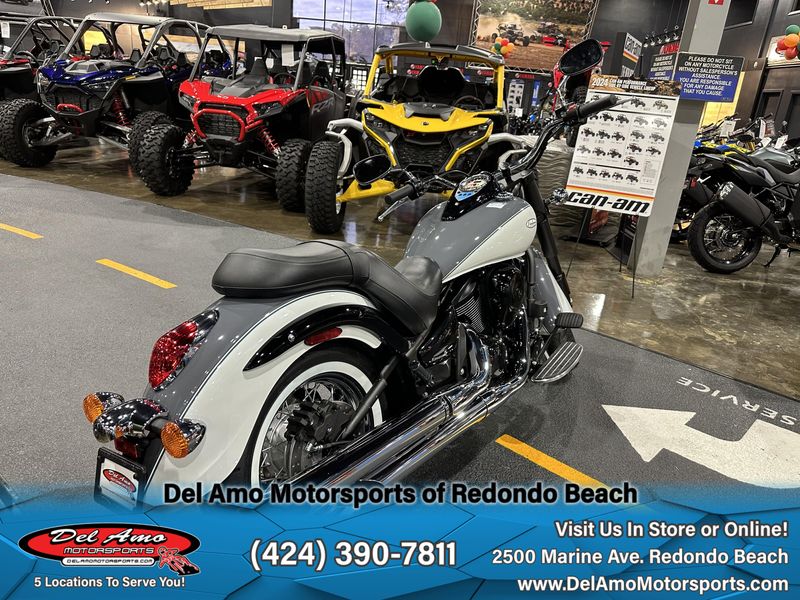 2024 Kawasaki VN900ERFAL-GY1  in a PEARL STORM GRAY/PEARL ROBOTIC WHITE exterior color. Del Amo Motorsports of Redondo Beach (424) 304-1660 delamomotorsports.com 