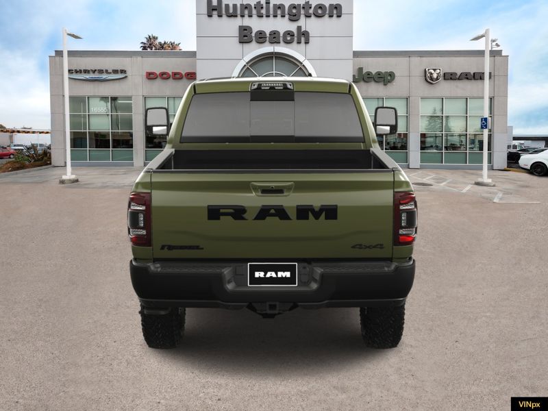 2024 RAM 2500 Power Wagon Crew Cab 4x4 in a Olive Green Pearl Coat exterior color and Blackinterior. BEACH BLVD OF CARS beachblvdofcars.com 