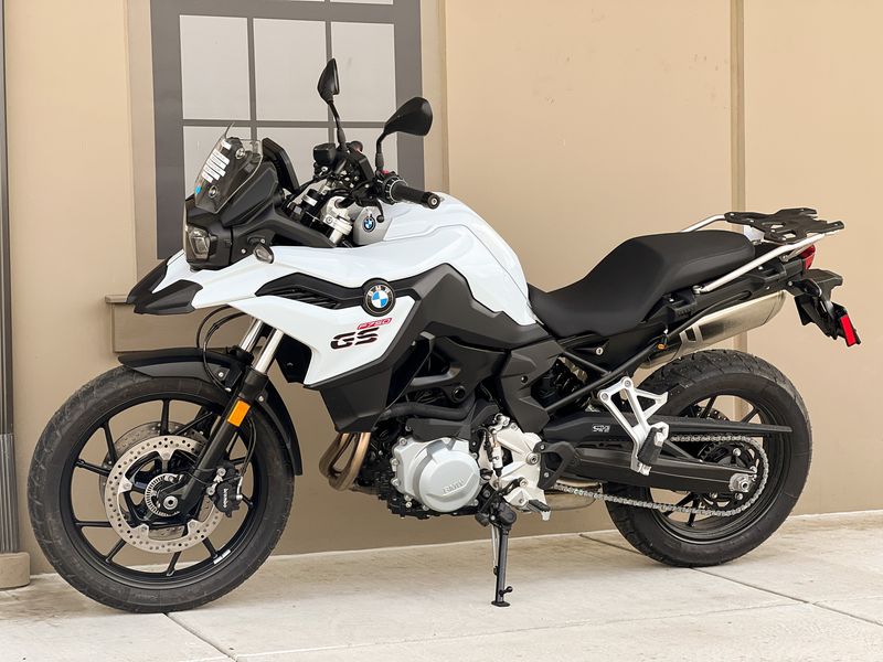 2023 BMW F 750 GS in a Light White exterior color. Gateway BMW Ducati Motorcycles 314-427-9090 gatewaybmw.com 