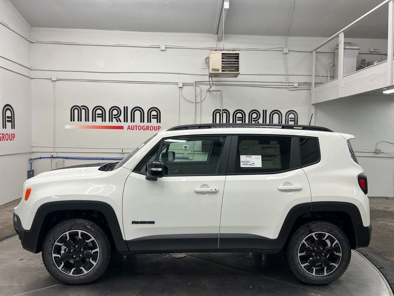 2023 Jeep Renegade Upland 4x4 in a Alpine White Clear Coat exterior color and Blackinterior. Marina Auto Group (855) 564-8688 marinaautogroup.com 