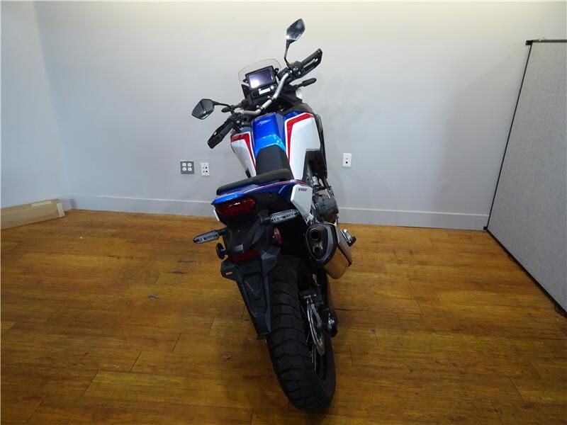 2021 Honda Africa Twin in a White exterior color. New England Powersports 978 338-8990 pixelmotiondemo.com 