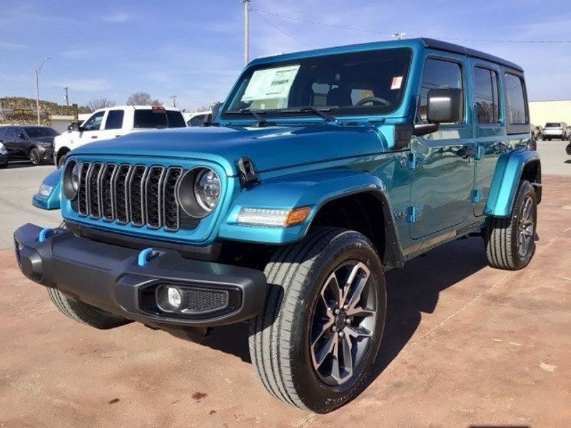 2024 Jeep Wrangler 4-door Sport S 4xe in a Bikini Pearl Coat exterior color and Blackinterior. Matthews Chrysler Dodge Jeep Ram 918-276-8729 cyclespecialties.com 