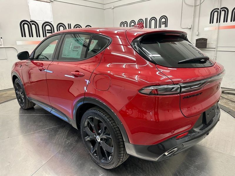 2024 Dodge Hornet R/T Eawd in a Hot Tamale exterior color and Blackinterior. Marina Auto Group (855) 564-8688 marinaautogroup.com 