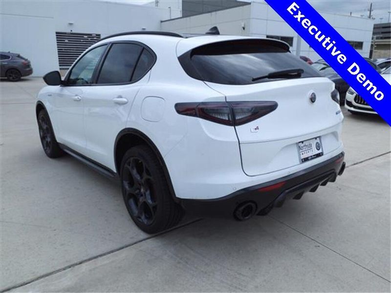 2024 Alfa Romeo Stelvio Veloce in a Alfa White exterior color and Blackinterior. Northside Imports Houston 281-475-4549 northsideimportshouston.com 