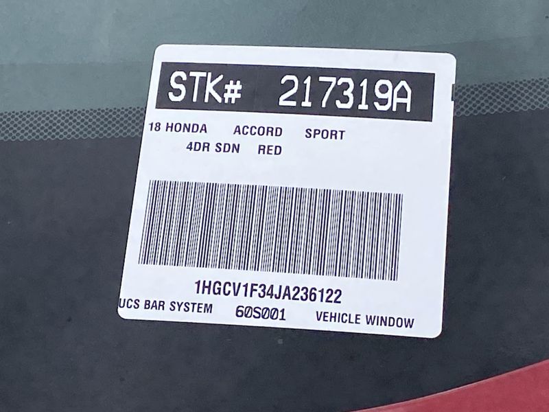 2018 Honda Accord Sedan Sport 1.5TImage 31