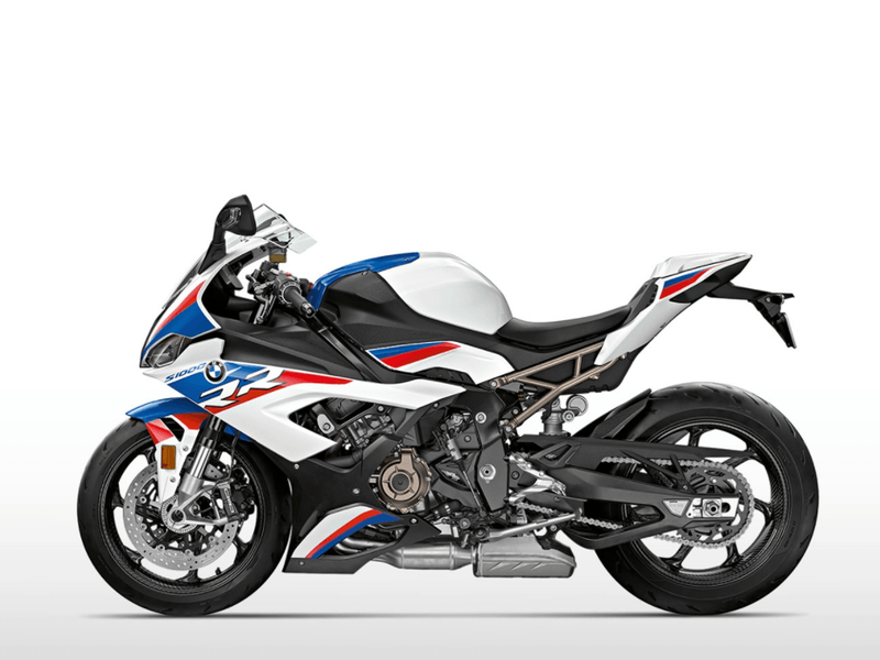 2022 BMW S 1000 RR in a Light White / Racing Blue / Racing Red exterior color. San Jose BMW Motorcycles 555-555-5555 sjbmw.com 