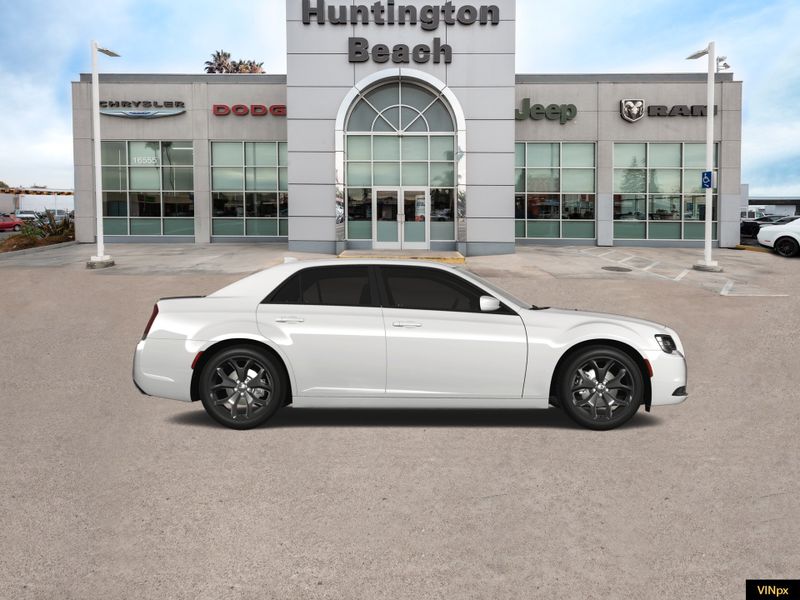 2023 Chrysler 300 Touring in a Bright White exterior color and Blackinterior. BEACH BLVD OF CARS beachblvdofcars.com 