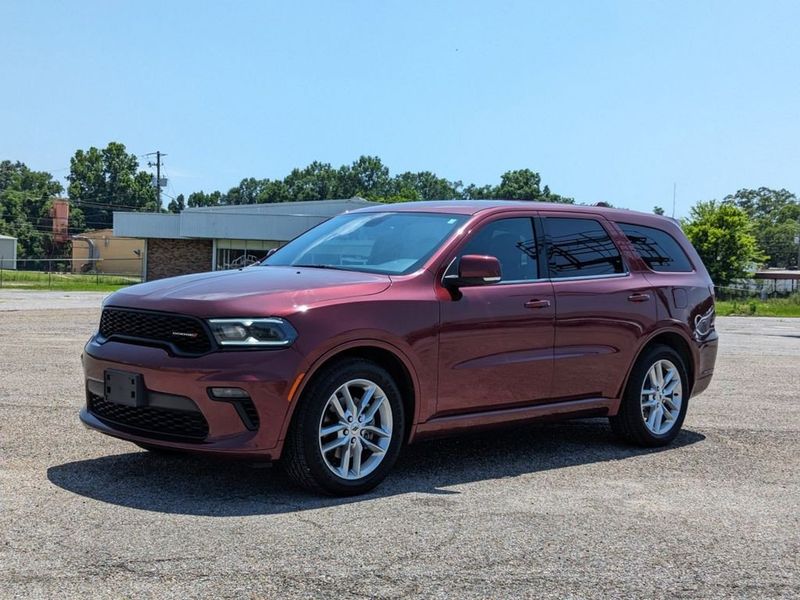 2021 Dodge Durango GT Plus in a Octane Red Pearl Coat exterior color and Blackinterior. Johnson Dodge 601-693-6343 pixelmotiondemo.com 