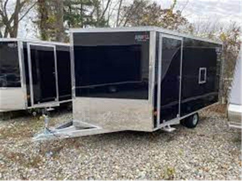 2024 Durabull Trailers DBMS 101X12 SA W/SNOW  in a Black exterior color. Parkway Cycle (617)-544-3810 parkwaycycle.com 
