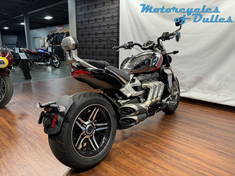 2023 Triumph Rocket 3 GT Chrome  in a Chrome/Diablo Red exterior color. Motorcycles of Dulles 571.934.4450 motorcyclesofdulles.com 