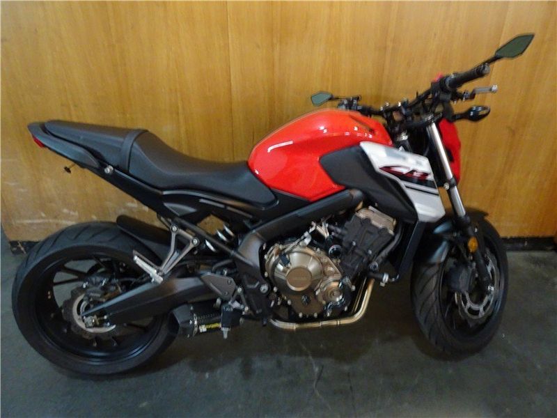 2018 Honda CB650F in a Red exterior color. Parkway Cycle (617)-544-3810 parkwaycycle.com 