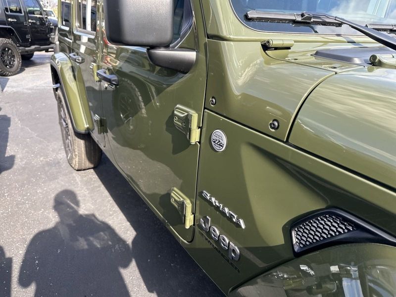 2024 Jeep Wrangler 4-door Sahara in a Sarge Green Clear Coat exterior color and Blackinterior. Gupton Motors Inc 615-384-2886 guptonmotors.com 