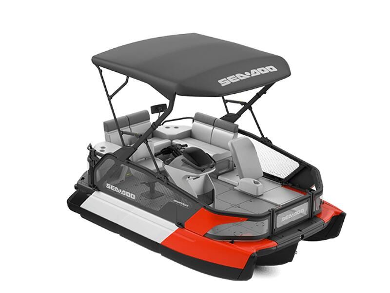 2024 Seadoo PB SWT 19 170 CAT RD  in a Lava Red exterior color. New England Powersports 978 338-8990 pixelmotiondemo.com 