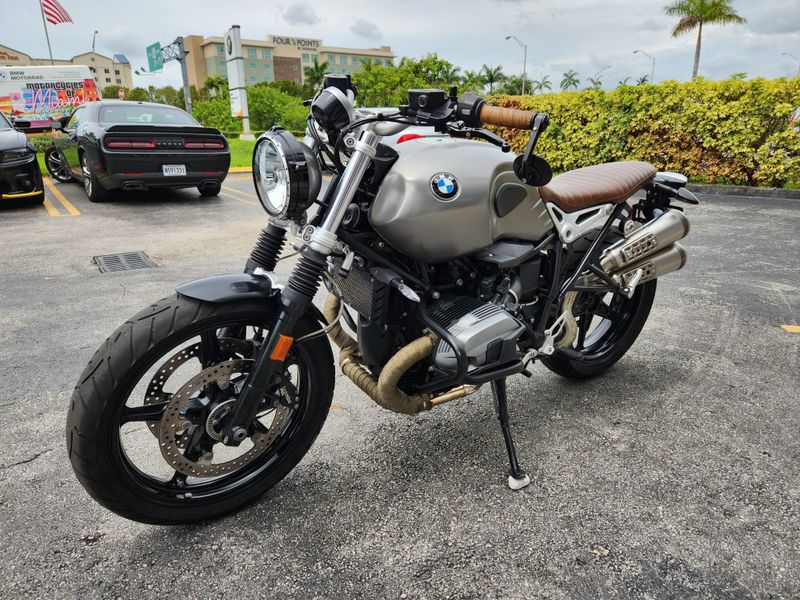 2017 BMW R nineT Scrambler  in a MONOLITH METALLIC MATT exterior color. BMW Motorcycles of Miami 786-845-0052 motorcyclesofmiami.com 