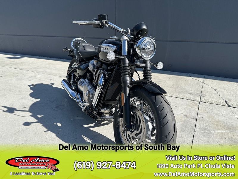 2024 Triumph BONNEVILLE SPEEDMASTER  in a JET BLACK exterior color. Del Amo Motorsports of South Bay (619) 547-1937 delamomotorsports.com 