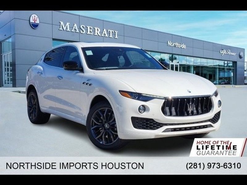 2024 Maserati Levante GT in a White exterior color and Black/Redinterior. Northside Imports Houston 281-475-4549 northsideimportshouston.com 