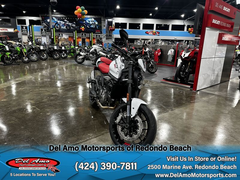 2024 Ducati MONSTER PLUS  in a ICE WHITE exterior color. Del Amo Motorsports of Redondo Beach (424) 304-1660 delamomotorsports.com 