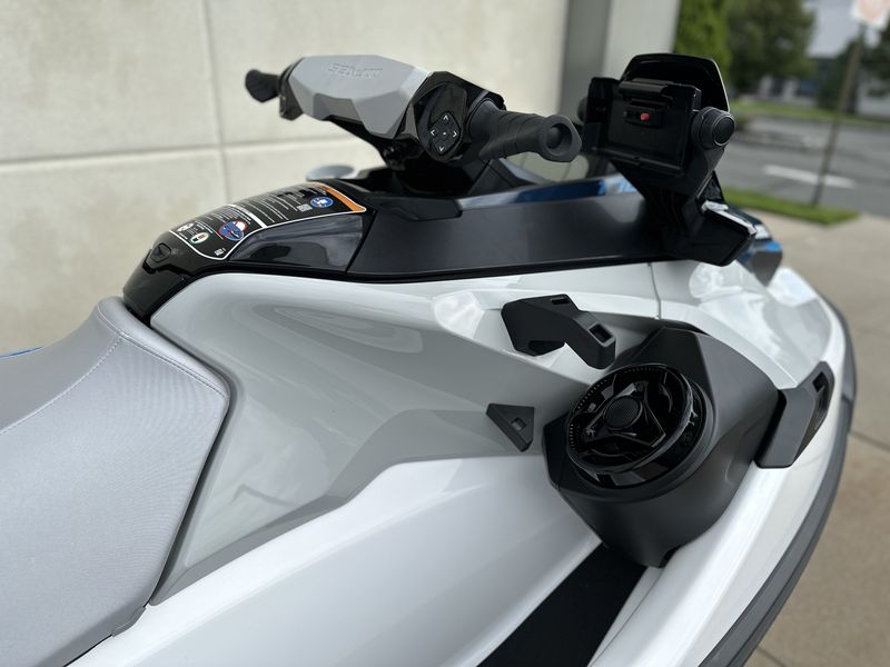 2023 SEA DOO FishPro SPORT 170 with Sound System  iDF  in a White - Gulfstream Blue exterior color. Cross Country Powersports 732-491-2900 crosscountrypowersports.com 