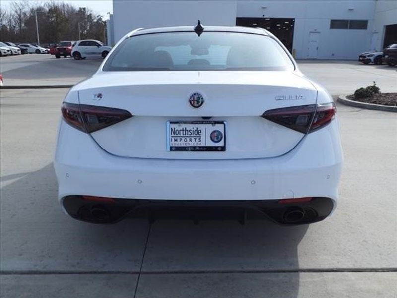 2024 Alfa Romeo Giulia Veloce in a Alfa White exterior color and Blackinterior. Northside Imports Houston 281-475-4549 northsideimportshouston.com 