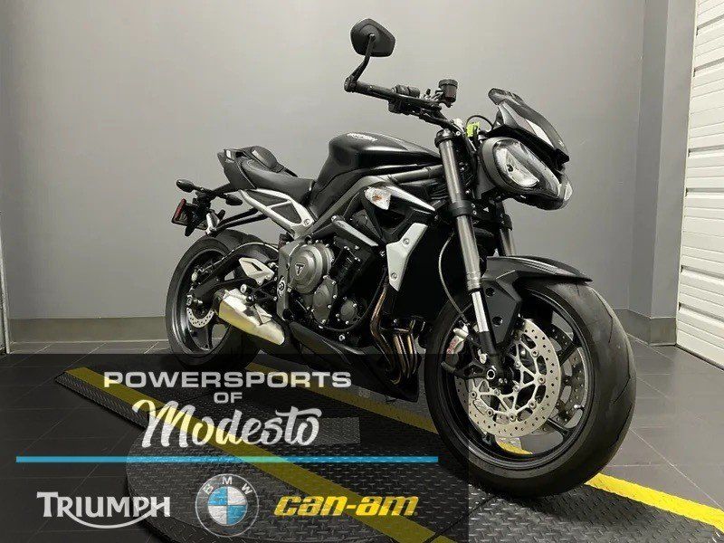 2021 Triumph STREET TRIPLE RS in a BLACK exterior color. BMW Motorcycles of Modesto 209-524-2955 bmwmotorcyclesofmodesto.com 