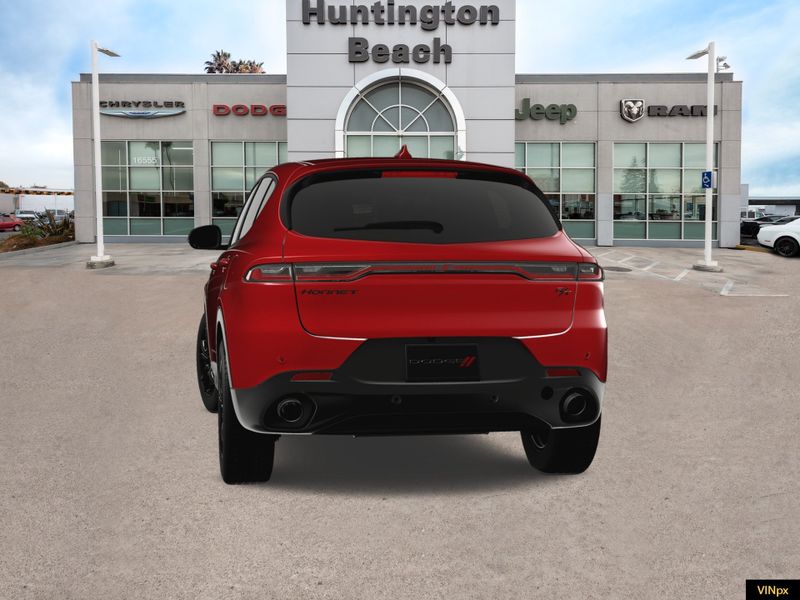 2024 Dodge Hornet R/T Plus AWD in a Hot Tamale exterior color and Blackinterior. BEACH BLVD OF CARS beachblvdofcars.com 