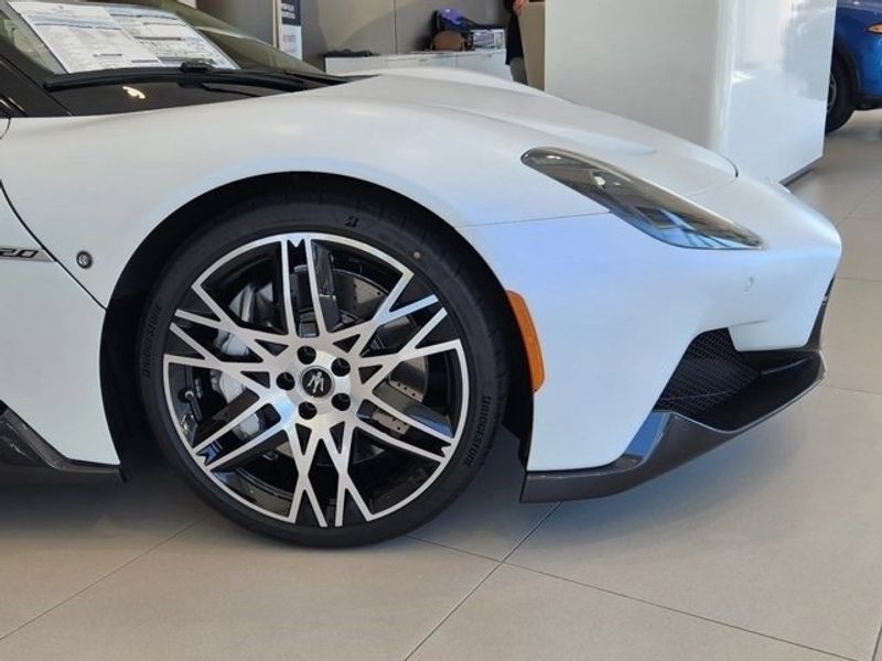 2023 Maserati MC20  in a White exterior color and Nero/Gritiointerior. Northside Imports Houston 281-475-4549 northsideimportshouston.com 