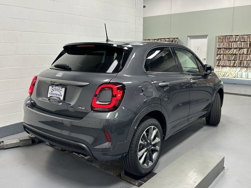 2023 Fiat 500x Sport Awd in a Grigio Moda (Graphite Gray Metallic) exterior color and Blackinterior. Schmelz Countryside Alfa Romeo and Fiat (651) 968-0556 schmelzfiat.com 