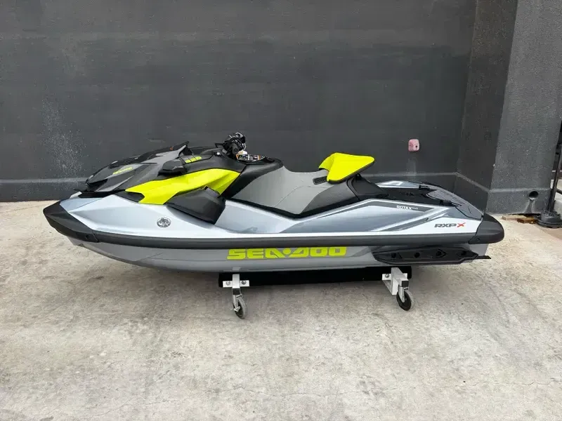 2025 SEADOO RXPX 325 WITH SOUND SYSTEM ICE METAL AND MANTA GREEN Image 1