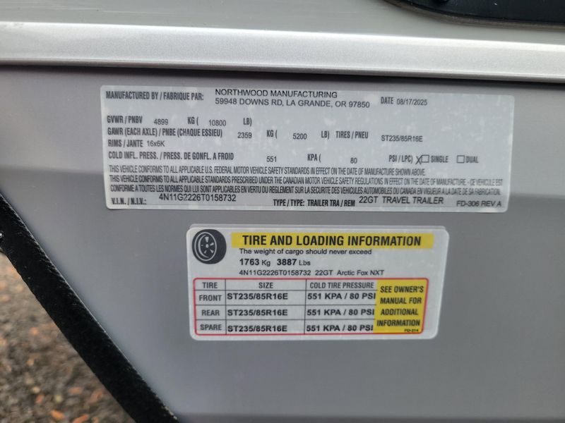 New 2026 NORTHWOOD MFG Arctic Fox NXT 22GTImage 17