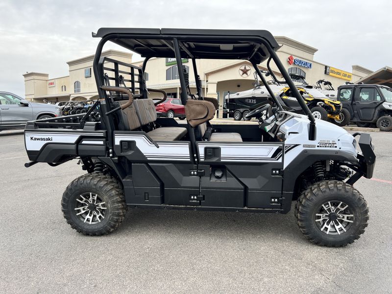 2024 KAWASAKI MULE PROFXT 1000 LE PLATINUM RANCH EDITION BRIGHT WHITE in a WHITE exterior color. Family PowerSports (877) 886-1997 familypowersports.com 