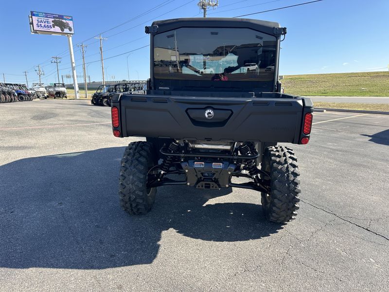 2025 CAN-AM DEFENDER MAX LIMITED CAB HD10 DESERT TAN AND STEALTH BLACK in a DESERT TAN AND STEALTH BLACK exterior color. Family PowerSports (877) 886-1997 familypowersports.com 