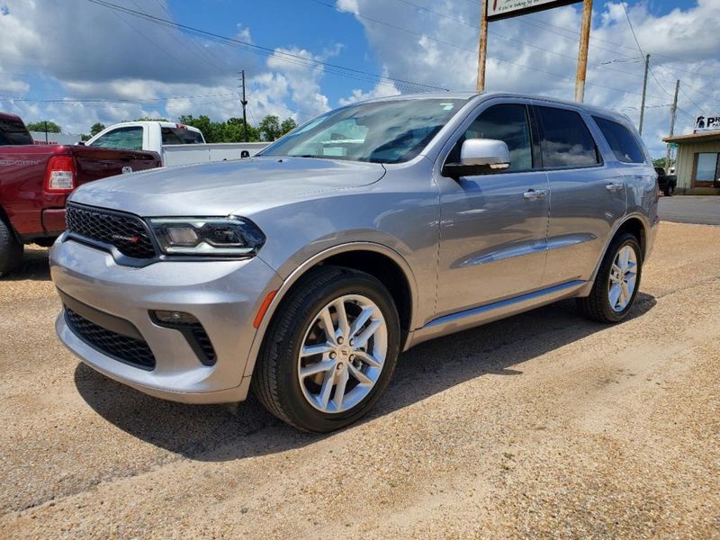 2021 Dodge Durango GT Plus in a Billet Clear Coat exterior color and Blackinterior. Johnson Dodge 601-693-6343 pixelmotiondemo.com 